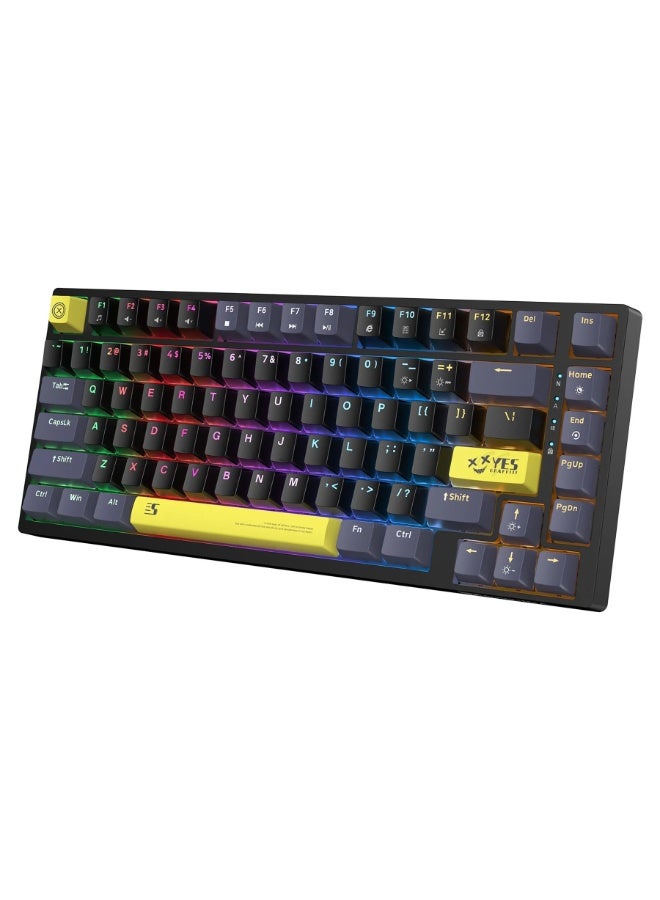 onikuma G52 RGB Wired Mechanical Gaming Keyboard with 82 Keys, - Image 1